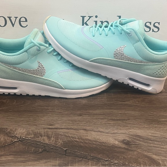 RARE 🌟 💫 😎 2014 Nike Air Max Thea in Glacier Ice with swarovski crystals - Picture 3 of 10
